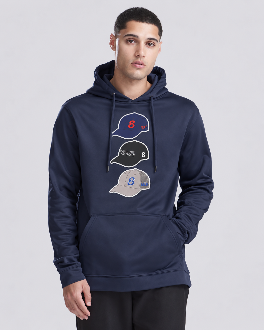NO.8 Triple Cap Hoodie Adults/Teens