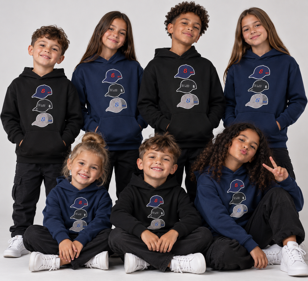 NO.8 Triple Cap Hoodie Kids