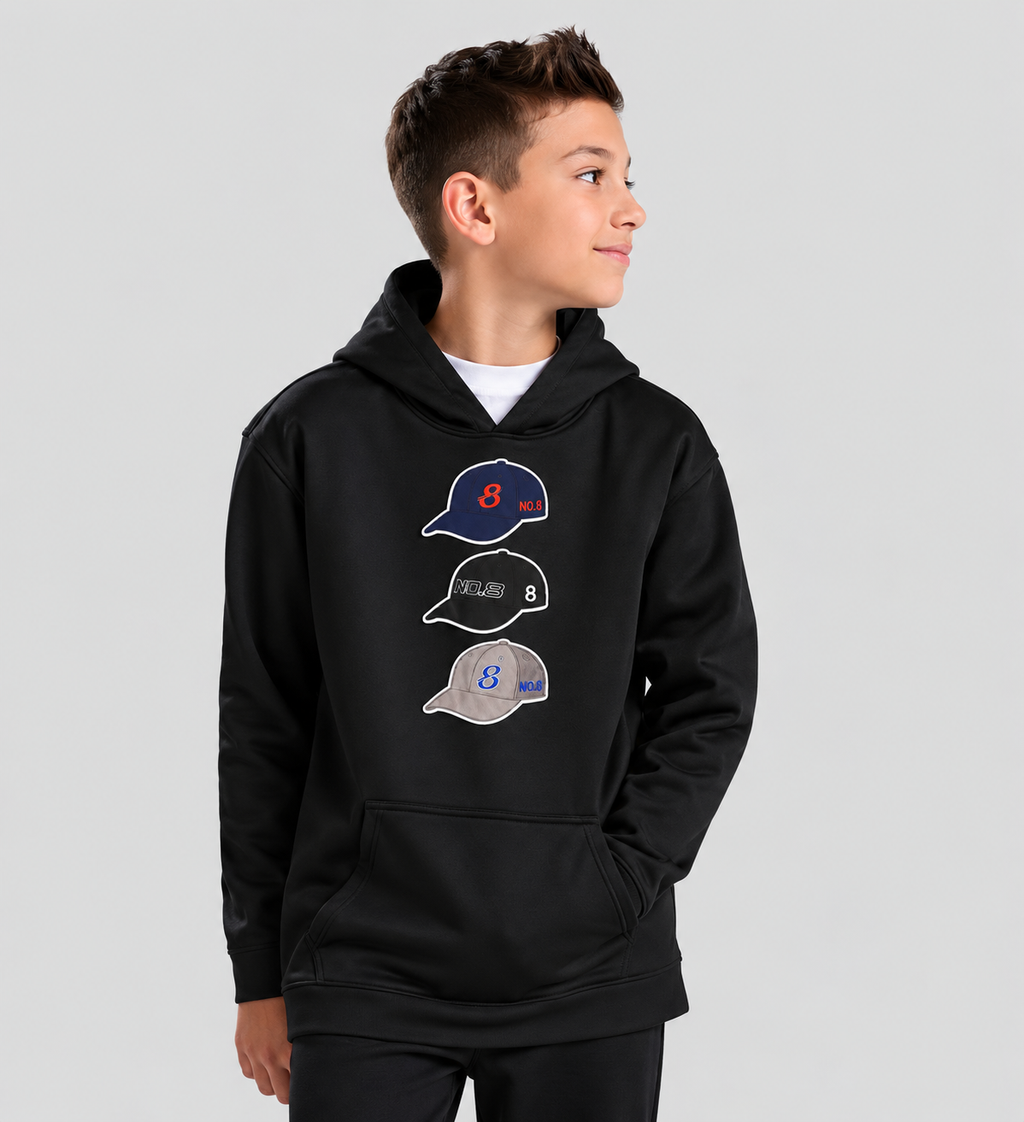 NO.8 Triple Cap Hoodie Kids