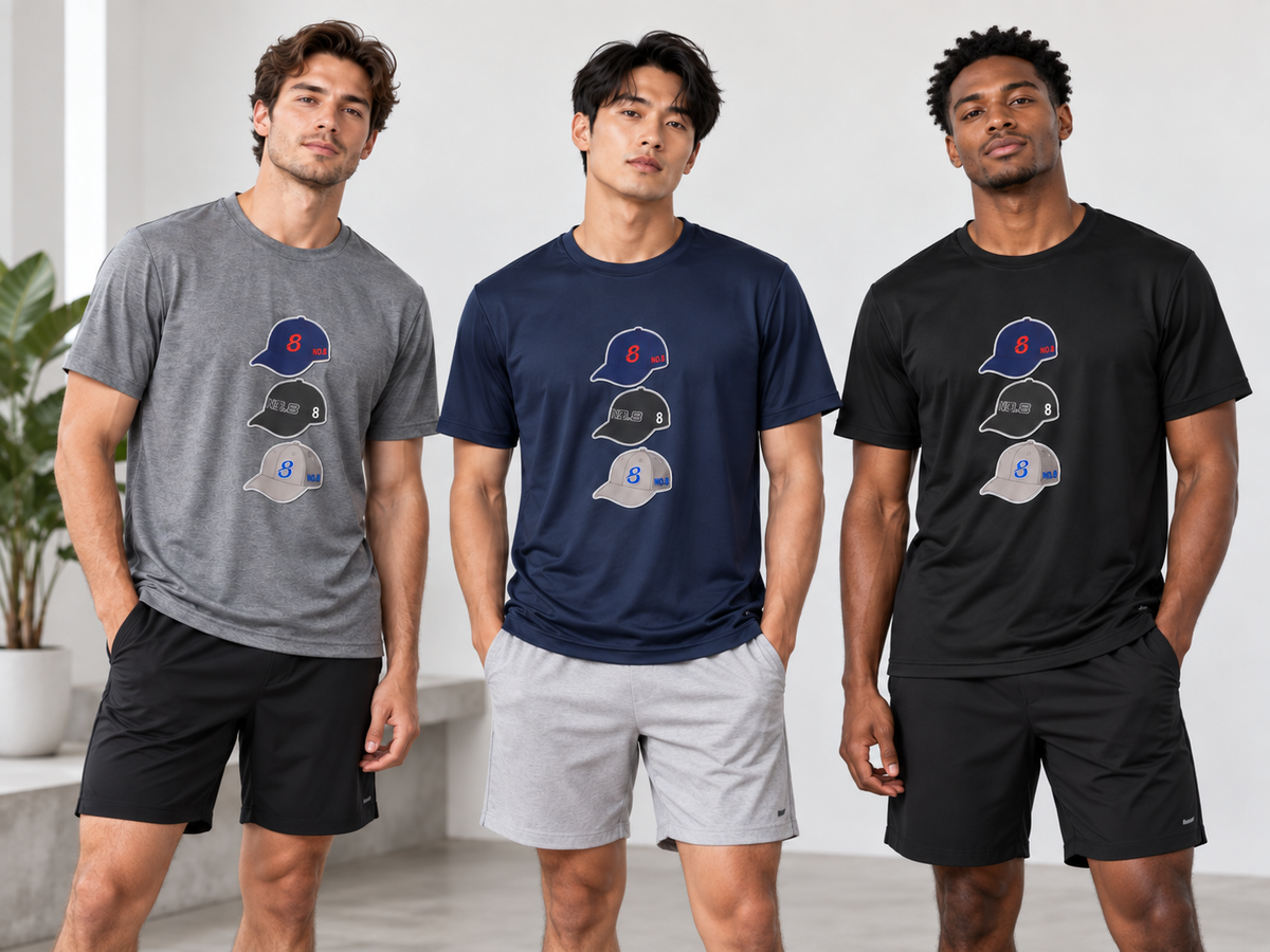 NO.8 Triple Cap T-shirt Adults/Teens