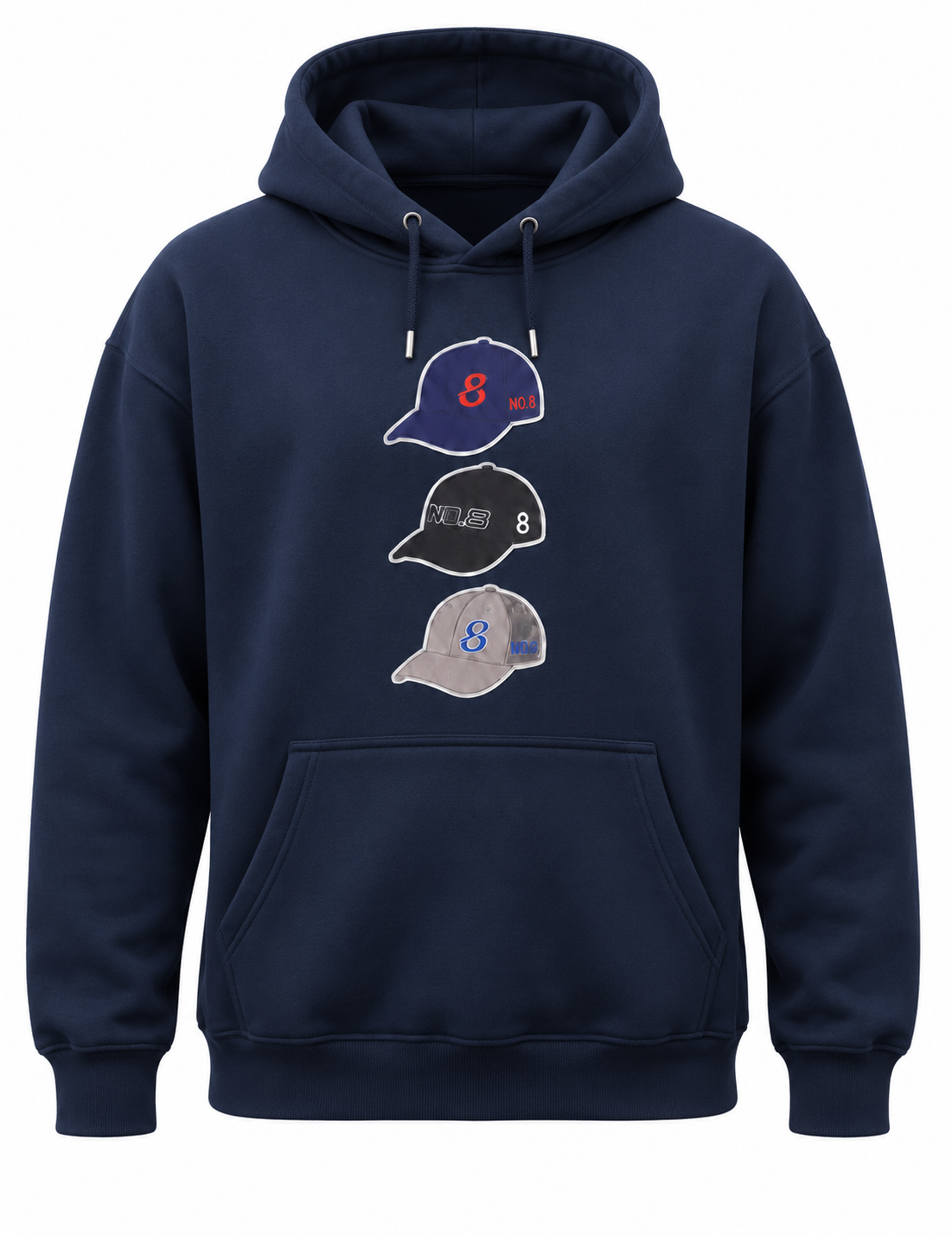 NO.8 Triple Cap Hoodie Adults/Teens