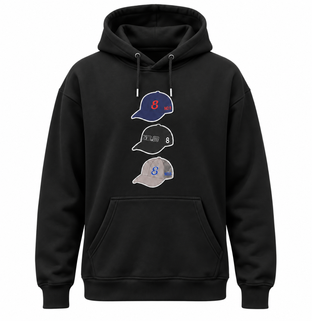 NO.8 Triple Cap Hoodie Adults/Teens