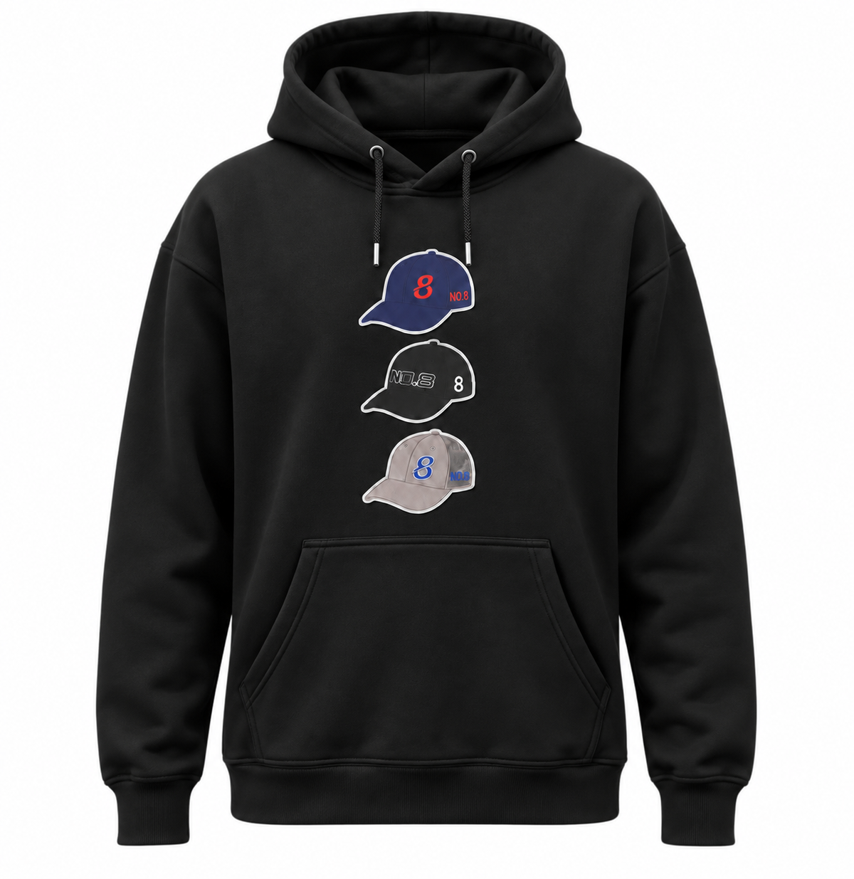 NO.8 Triple Cap Hoodie Adults/Teens