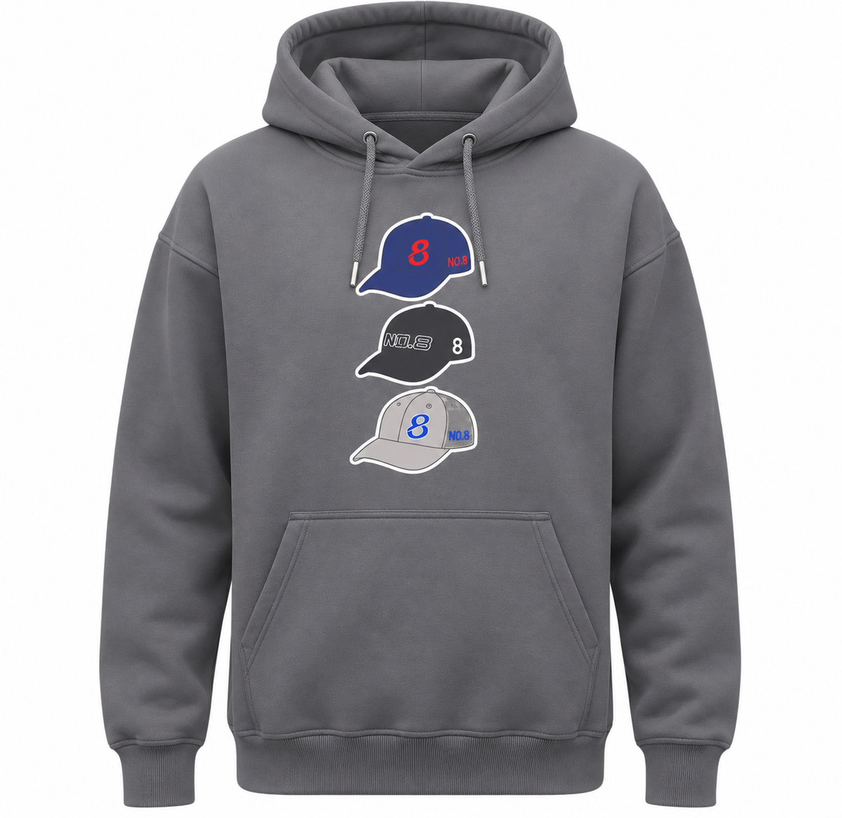 NO.8 Triple Cap Hoodie Adults/Teens