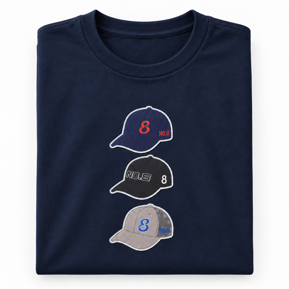 NO.8 Triple Cap T-shirt Adults/Teens