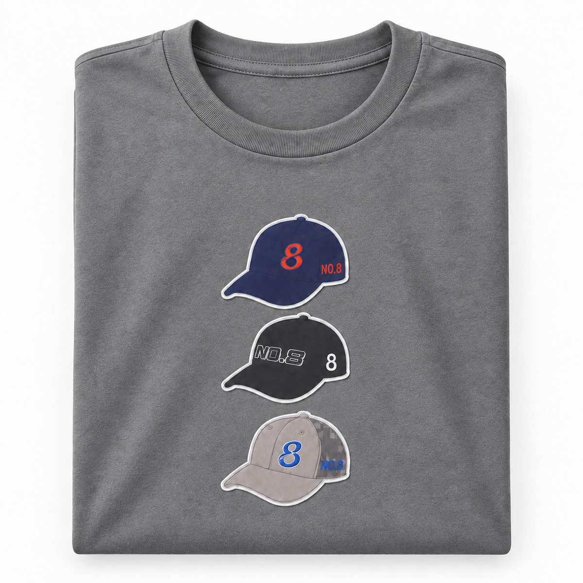 NO.8 Triple Cap T-shirt Adults/Teens